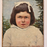 1 bambina col fiocco 1915 (olio su tela 31,5X27)