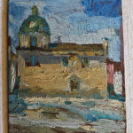 cupola 1915-25 (olio su cartoncino 8,8X7)