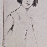 ritratto di donna 1915-25 (matita su carta 9,8X5,6)