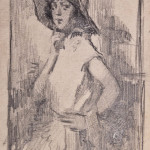 ritratto di donna 1926 (matita su carta 9X6)