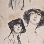 studio volti di donna 1915-25 (matita su carta 14X5,6)