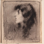 volto di donna 1910 (matita su carta 10,5X9,2)