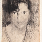 volto di donna 1915-25 (matita su tela 11X8,7)