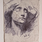 volto di donna 1919(matita su carta 9X7)