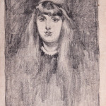 volto di donna 1926 (matita su carta 13,8X8)