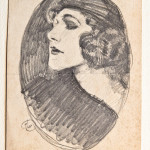 volto di donna 1933 (matita su cata 12,2X9)