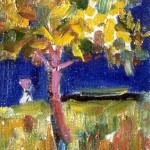 paesaggio con albero 1960